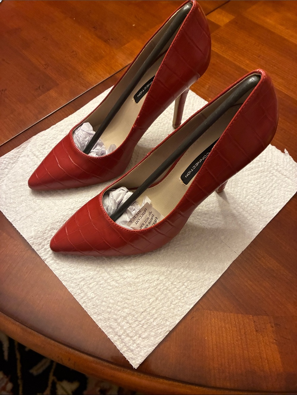 French Connection RUST Quilted Pointed-Toe Stiletto Pumps. Size 6.5. Brand New!!